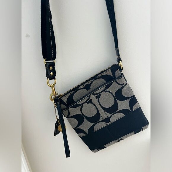 Coach Black and Gray Crossbody Bag; NWOT! Perfect Condition! - Picture 4 of 10
